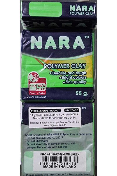 NARA Polimer Kil 55 Gram Neon Yeşil PM53 (Neon Green) 1 Adet