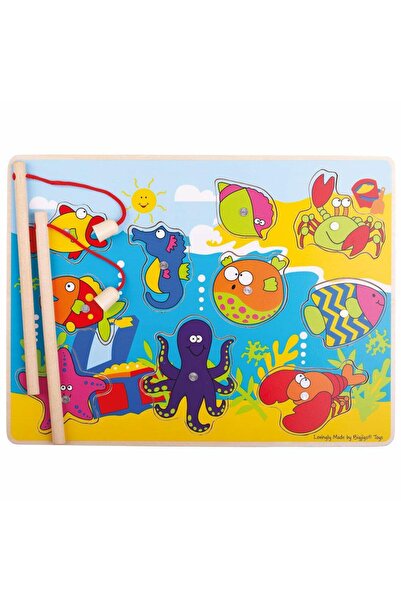BIGJIGS Toys Magnetic fishing game - Sea animals
