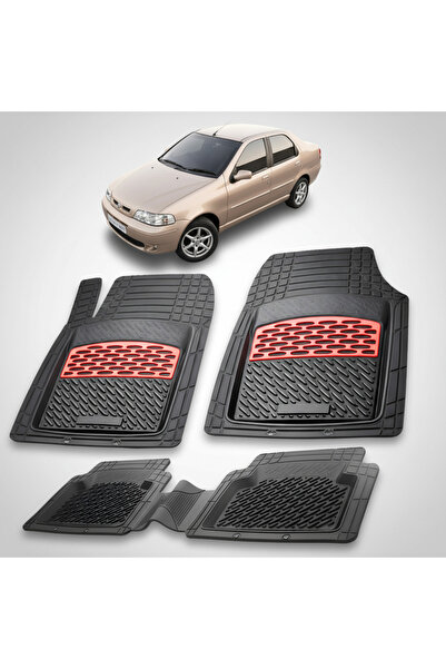 TEAMCAR Fiat Albea Sedan 178 Συμβατά Πατάκια 2002-2006 | Κόκκινα