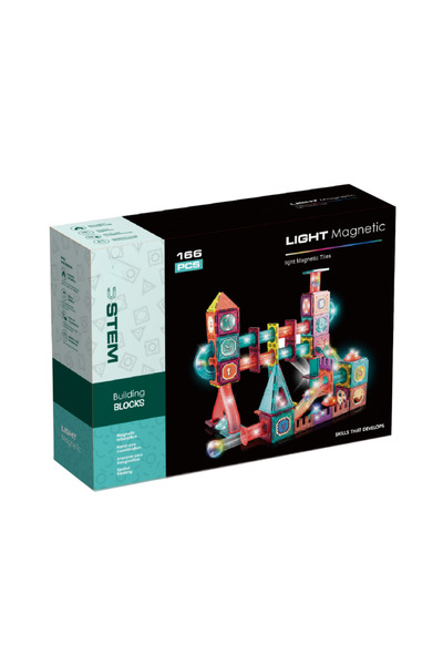 Bufnitel My Magnetic Maze with Lights - 166 pieces (7.5 cm)