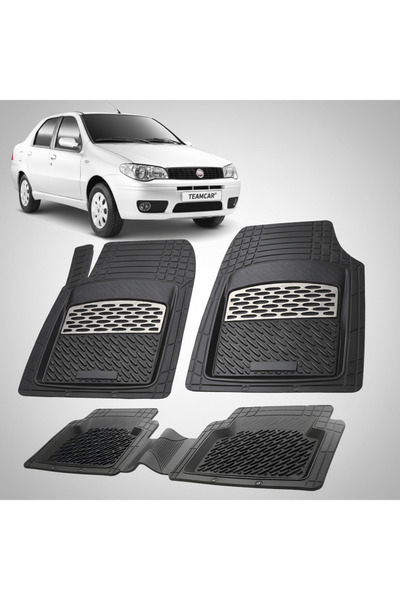 TEAMCAR Fiat Albea Facelift Sedan 178 Συμβατά Πατάκια Δαπέδου 2006-2012 | Ασημί