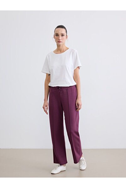 LC Waikiki بنطلون رياضي نسائي ناعم الملمس مع خصر مطاطي