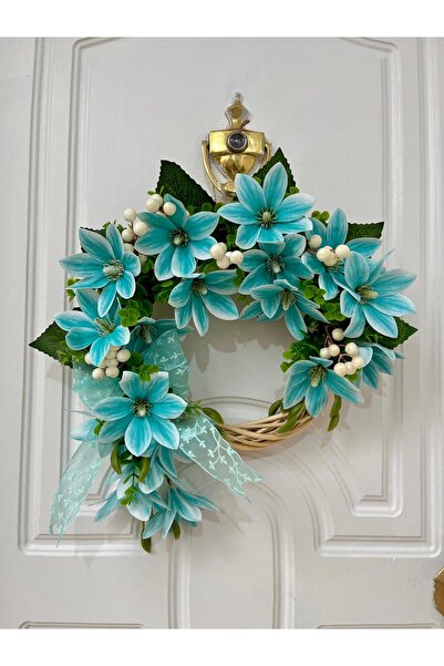 Beykan handmade مجموعة زاريف مانوليا بامبو زينة باب على شكل إكليل