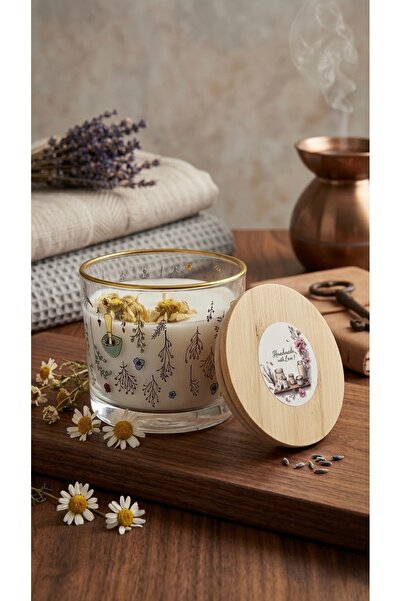 Lımonya Dekoratif Aromaterapi Mum - Özel Tasarım Cam Kavanoz & El Yapımı Doğa...