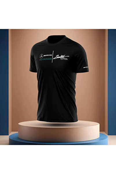 Bulvar Lee Sıfır Yaka M'ercedes B'enz Baskılı Erkek T-shirt / Araba