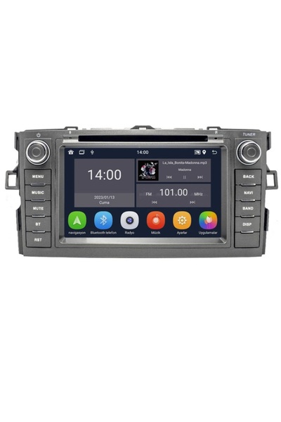 Naviactgo TOYOTA AURİS 2006-2011 UYUMLU 4GB RAM 64GB HAFIZA PRO CİHAZ CARPLAY...