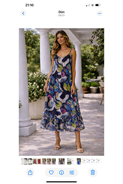 lare Italian Chiffon Dress with Lining