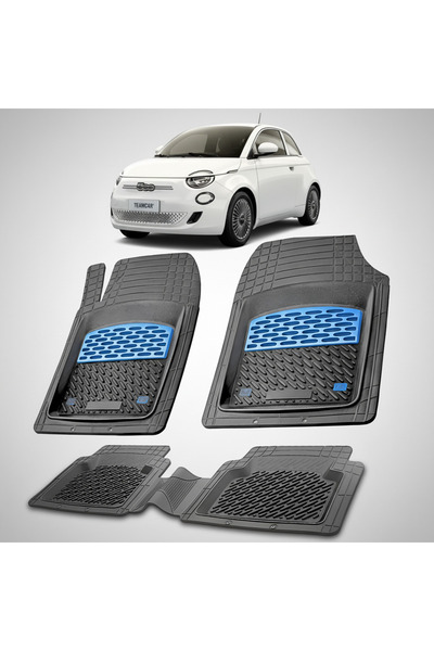 TEAMCAR Πατάκια δαπέδου Fiat 500e συμβατά 2020+ | Μπλε