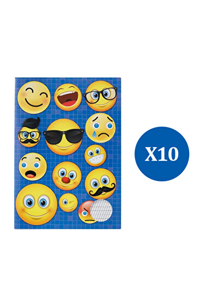 OEM 10 x Caiete A5 de Tip 1 Coperta cu Model Emoji - 40 File