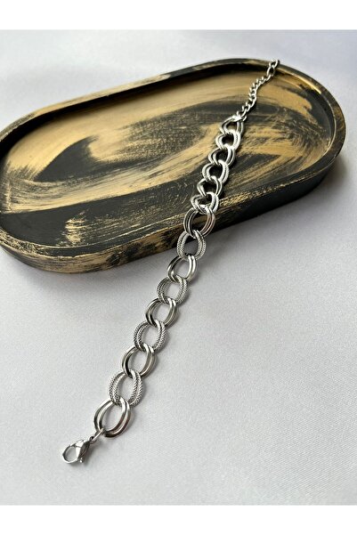 Nilsu Aksesuar سوار نسائي من الفولاذ طراز سامانيولو