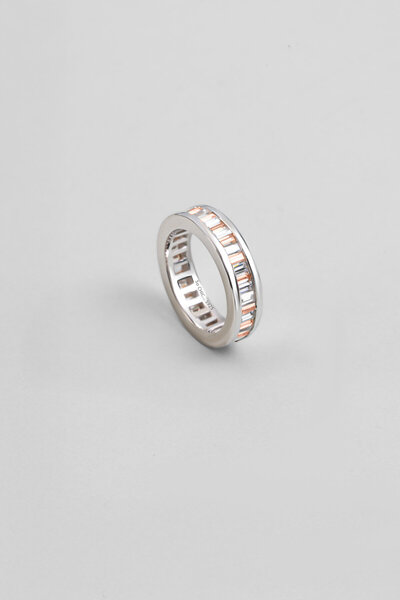 So CHIC... Baget Rüyası 18 Ayar Beyaz Altın Kaplama Gümüş Yüzük