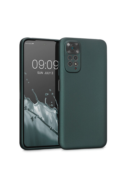 KWmobile Case for Xiaomi Redmi Note 11/Redmi Note 11s, Silicone, Green, 58651.14