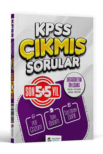 Akademi Denizi KPSS Genel Kültür Genel Yetenek Ortaöğretim Önlisans Son 5 + 5...