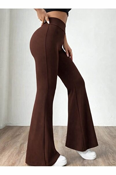 Kanonik Education Women's High Waist Flare Leg Leggings