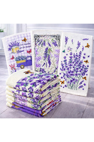 OricareFain Set 6 Prosoape de bucatarie, 40 x 60 cm, Bumbac, Densitate 400g/m...