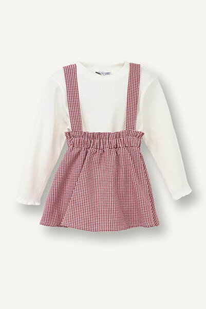 DeFacto Long Sleeve Top Plaid Skirt 2-Piece Set Baby Girl G8177A526Sp