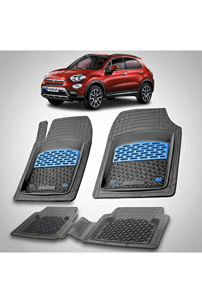 TEAMCAR Πατάκια δαπέδου συμβατά με ανακαίνιση Fiat 500X 2018-2023 | Μπλε