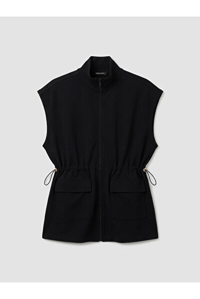 LC Waikiki Özmarka Νέα Σεζόν ψηλός λαιμός oversized Με σούρες Γυναικεία Γιλέκο