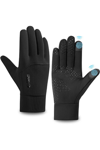 Tech-Protect MĂNUȘI DE IARNĂ WG01 CU ECRAN TACTIL, M, NEGRE