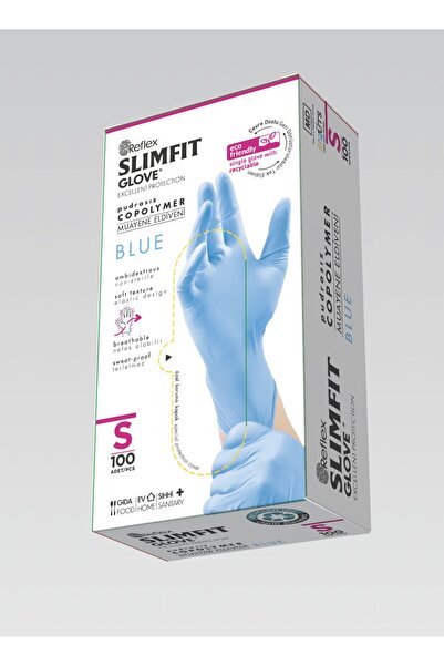 Reflex Slimfit Muayene Eldiveni M Beden – Pudrasız 100’lü Kutu