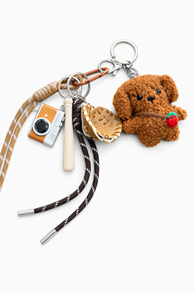 ELOVE ماكينة تصوير الأرانب اللطيفة حقيبة إكسسوارات مع فلاش، سلسلة مفاتيح