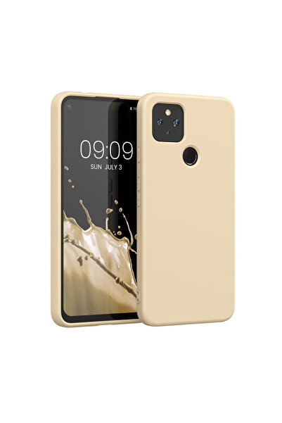 KWmobile Case for Google Pixel 4a 5G, Silicone, Cream, 53779.154