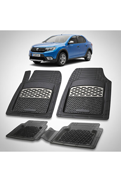 TEAMCAR Συμβατά πατάκια δαπέδου Dacia Logan Stepway 2016-2020 | Ασημί