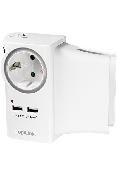 LogiLink PRIZA 1 x priza Schuko 16A, 2 x port încărcător USB 5V max. 2.1A, po...