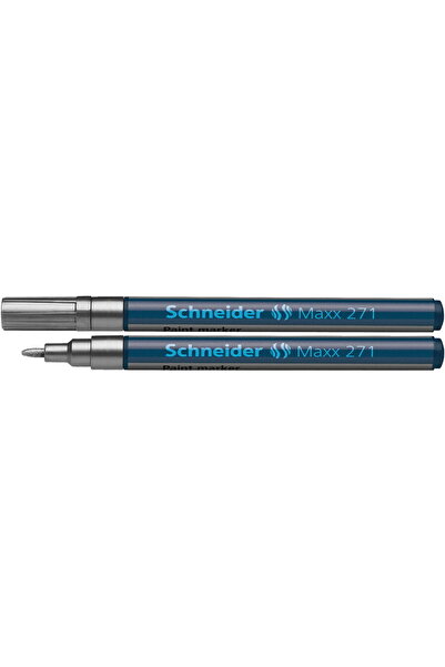 SCHNEIDER Marker cu vopsea Maxx 271, varf rotund 1-2mm - argintiu