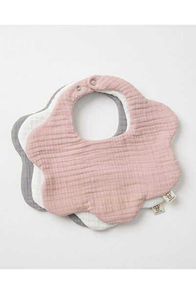 3-Piece 100% Cotton Organic 8 Layers Muslin Baby Bib / Saliva Bib / Collar