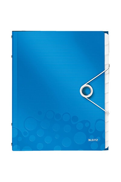 Leitz Mapa Wow cu 12 separatoare, PP - albastru metalizat