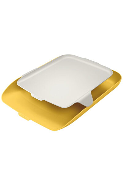 Leitz Tavita documente Cosy, PS, A4, cu organizator, galben chihlimbar