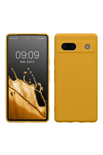 KWmobile Калъф за Google Pixel 7a, Оранжев, Силиконов, 61598.191