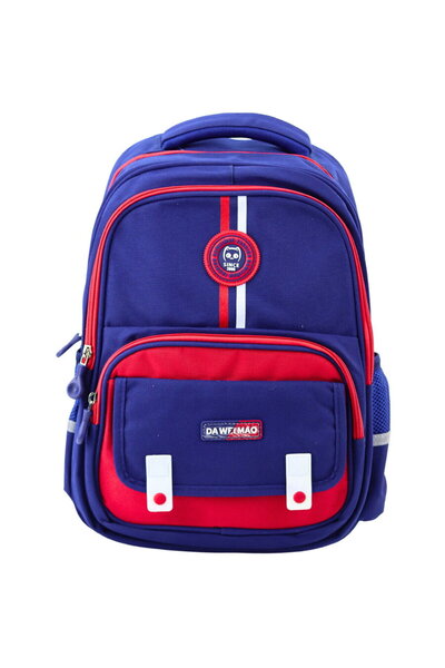 LEAN School Backpack chest Belt navy red 20L 38cm