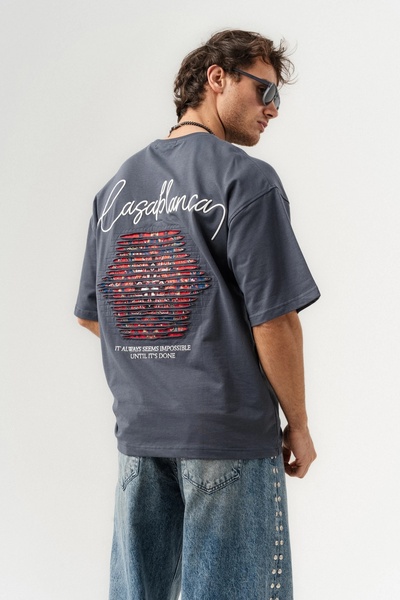 go gang own Μπλουζάκι Casablanca Patch and Embroidery Με λεπτομέρεια στην πλά...