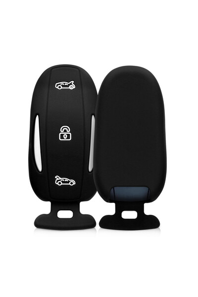 KWmobile Carcasă cheie auto pentru Tesla - Model X, silicon, neagră, 45661.01