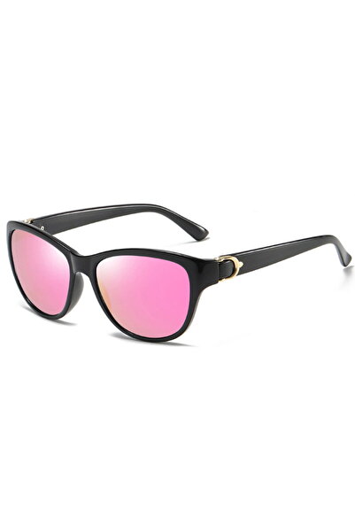 Techsuit Women's Sunglasses - Polarized (A572) - Black / Pink Mirror