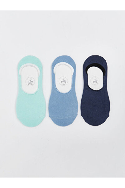 LC Waikiki Rmz Gi̇yi̇m Farkiyla Women's Plain Ballerina Socks 3-Pack