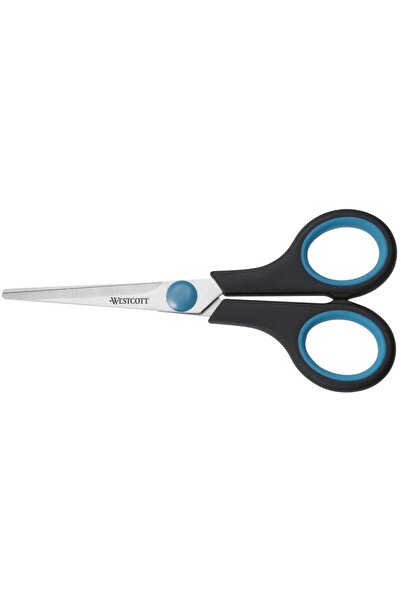 Westcott Steel scissors, 130 mm, with rubber grip, Easy Grip - 10 year warranty