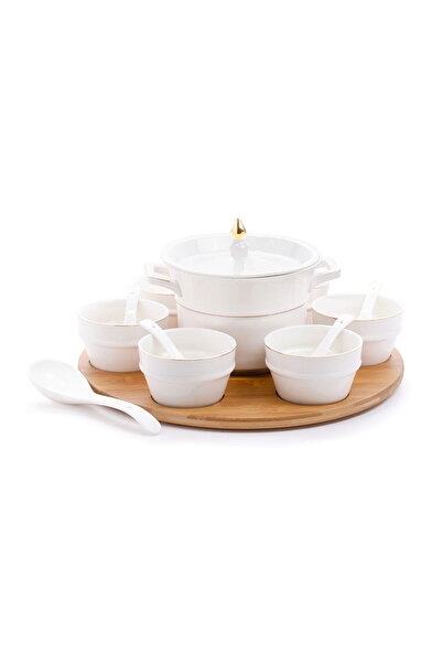 CAVO 15-piece soup set gold edges