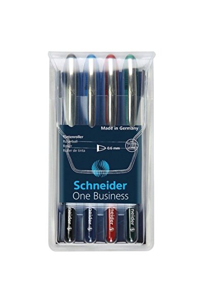 SCHNEIDER Roller cu cerneala One Business, ball point 0.6mm, 4 culori/set - (...