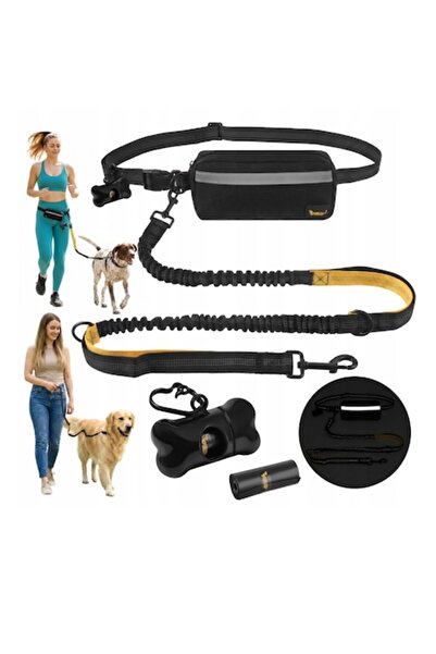 Beatus Lesă de alergare pentru câini cu mâni libere și amortizor