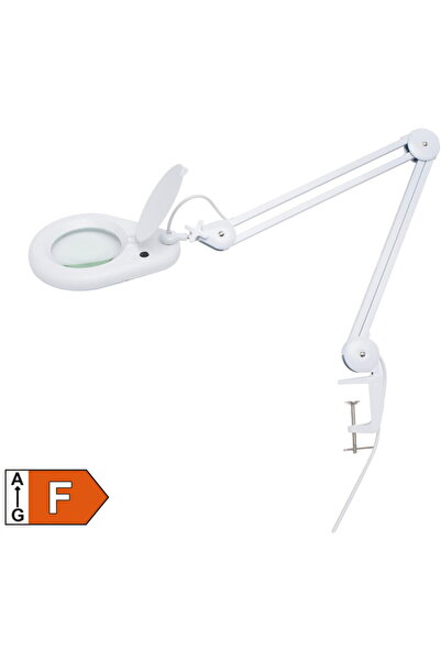 Somogyi Lampa de masДѓ cu lupa, cu LED, montabila pe masa