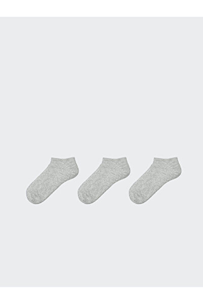 LC Waikiki Rmz Gi̇yi̇m Farkiyla Women's Plain Booties Socks 3-Piece