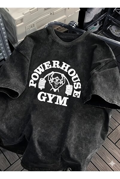 PENTHİLUS Acid-Washed Oversized T-Shirt - Washed Printed Oversized T-Shirt