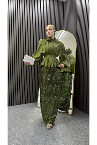 winessa moda Alya Tesettür Takım Abiye