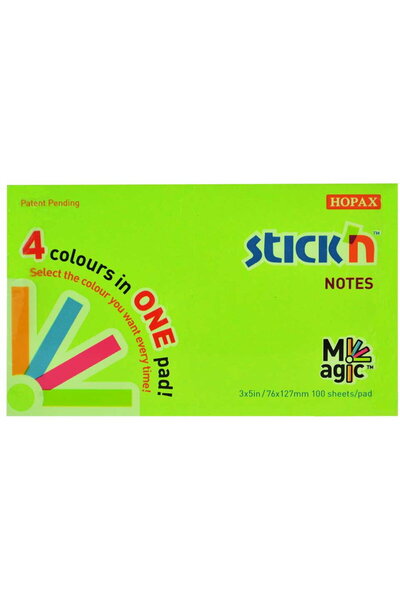 Stickn Magic notes autoadeziv 76 x 127 mm, 100 file, Stick"n Magic Notes - 4 ...