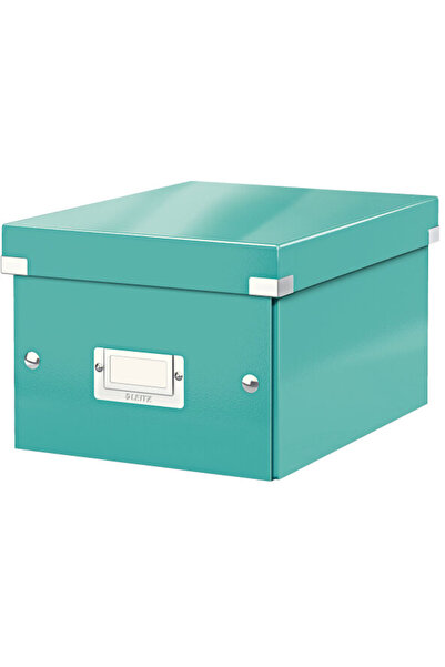Leitz Cutie depozitare WOW Click & Store, carton laminat, mica, turcoaz