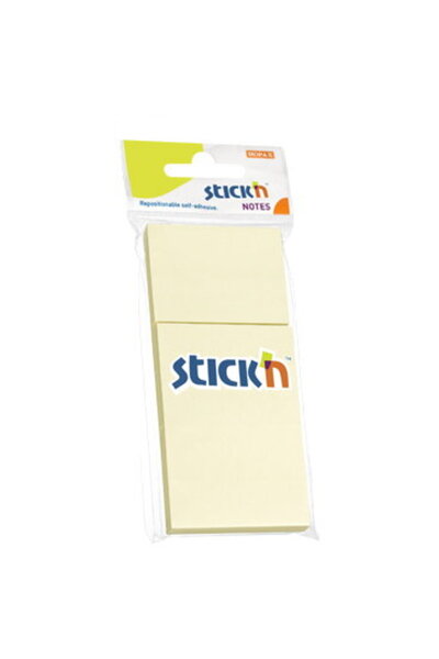 Stickn Notes autoadeziv 38 x 51 mm, 3 x 100 file/set, Stick"n - galben pastel