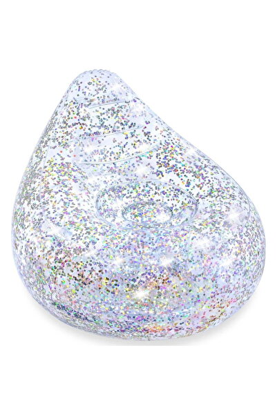 BESTWAY Fotoliu gonflabil cu sclipici PVC, 60 x 82 cm, Transparent